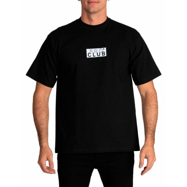Pro Club Heavyweight Short Sleeve Embroidered Box Logo Tee - WHITE