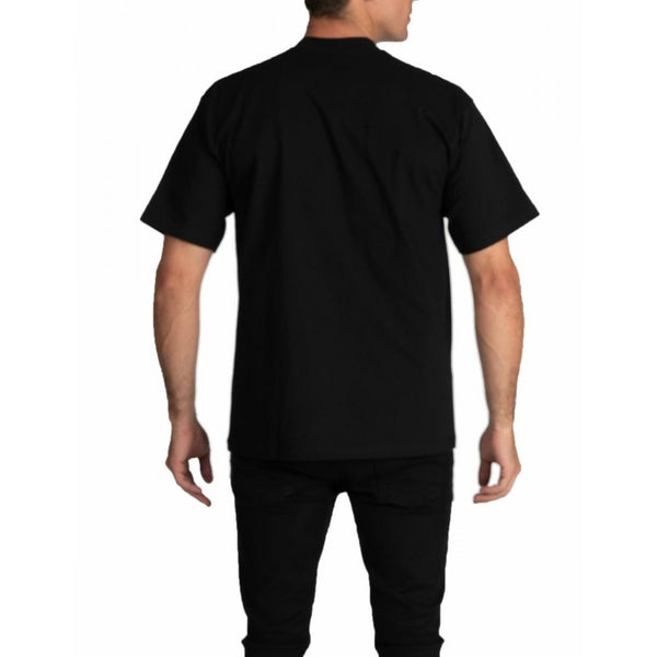 Pro Club Heavyweight Short Sleeve Embroidered Box Logo Tee - WHITE