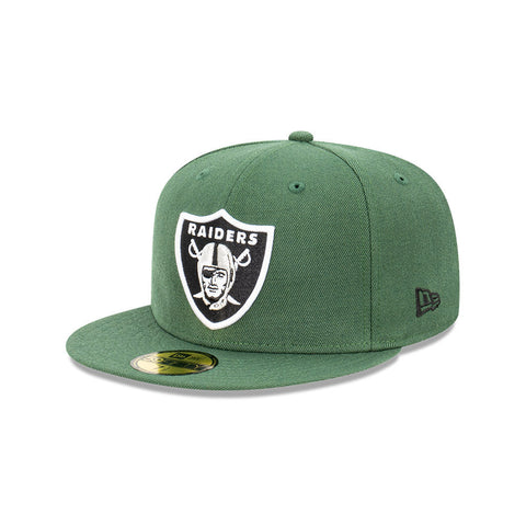 New Era 59FIFTY Raiders on GREEN