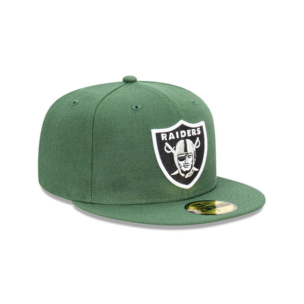 New Era 59FIFTY Raiders on GREEN