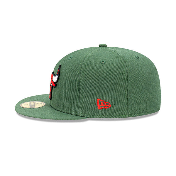 New Era 59FIFTY Royal on GREEN Bull