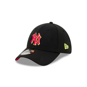 NEW ERA 39THIRTY BLACK-MAGENTA-YELLOW NY