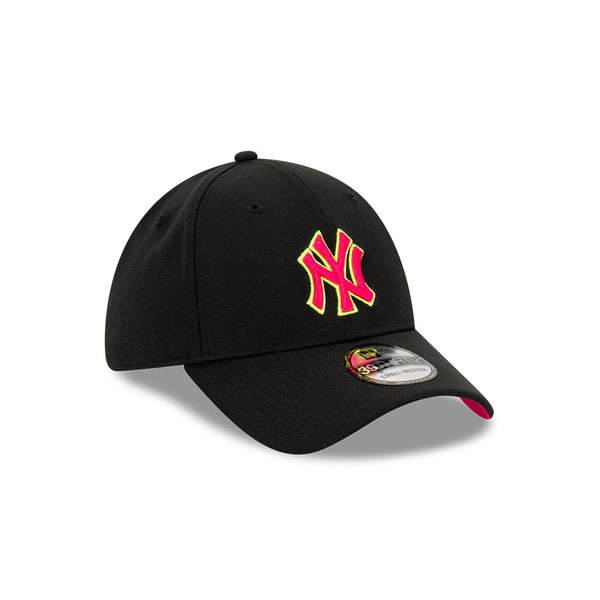 NEW ERA 39THIRTY BLACK-MAGENTA-YELLOW NY