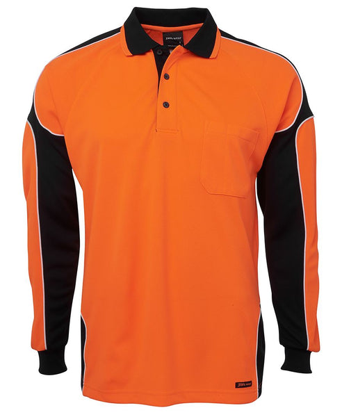 HI VIS L/S ARM PANEL POLO