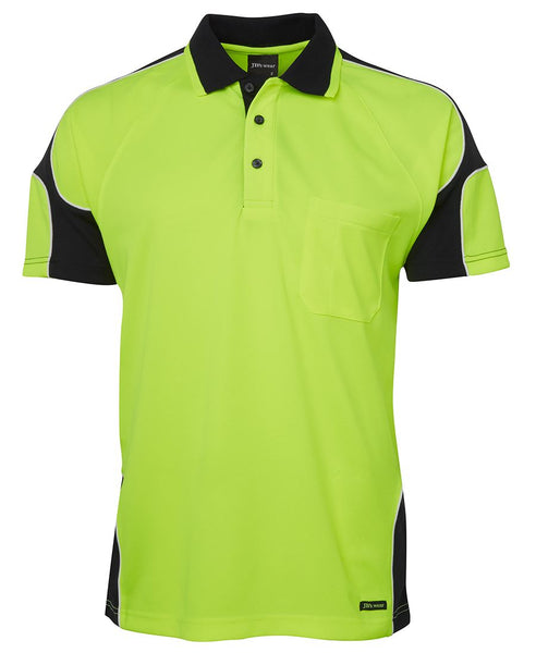 HI VIS S/S ARM PANEL POLO