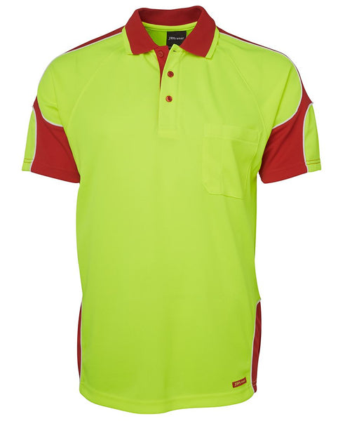 HI VIS S/S ARM PANEL POLO