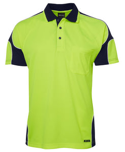 HI VIS S/S ARM PANEL POLO