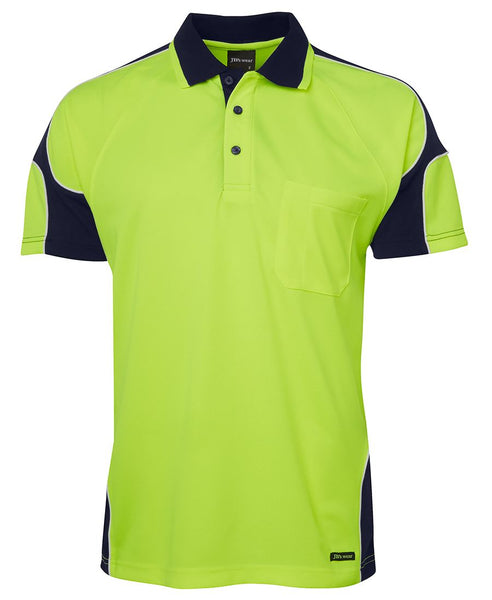 HI VIS S/S ARM PANEL POLO