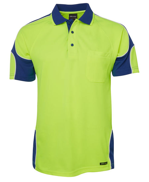 HI VIS S/S ARM PANEL POLO
