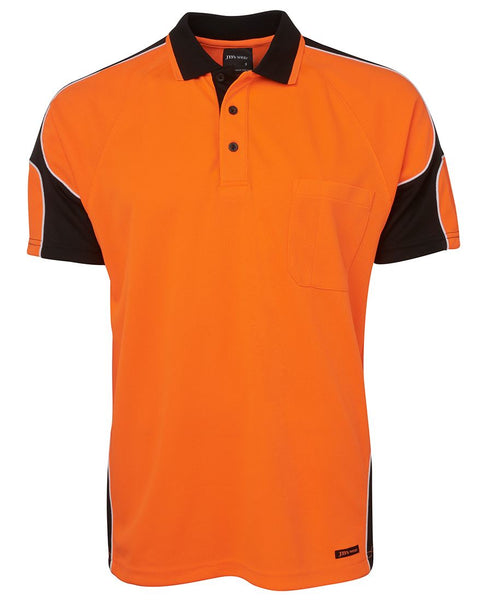 HI VIS S/S ARM PANEL POLO