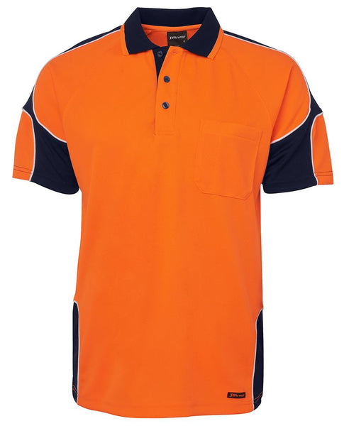 HI VIS S/S ARM PANEL POLO