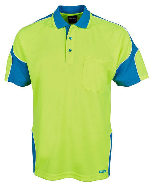 HI VIS S/S ARM PANEL POLO
