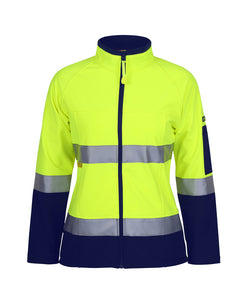 LADIES HI VIS |D+N| SOFTSHELL JACKET WITH REFLECTIVE TAPE