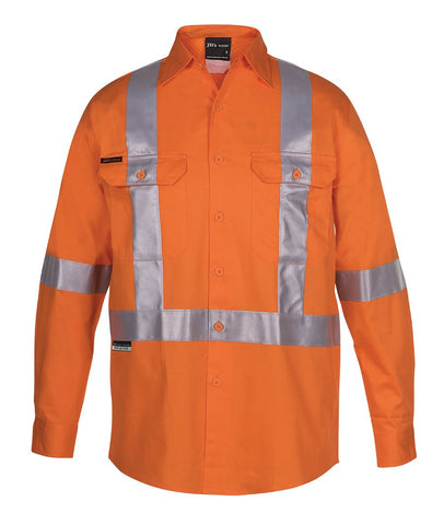 HI VIS (D+N) L/S 150G CROSS BACK TAPE SHIRT