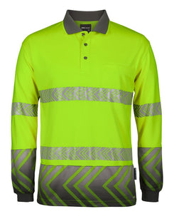 HI VIS L/S ARROW SUB POLO WITH SEGMENTED TAPE