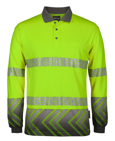 HI VIS L/S ARROW SUB POLO WITH SEGMENTED TAPE