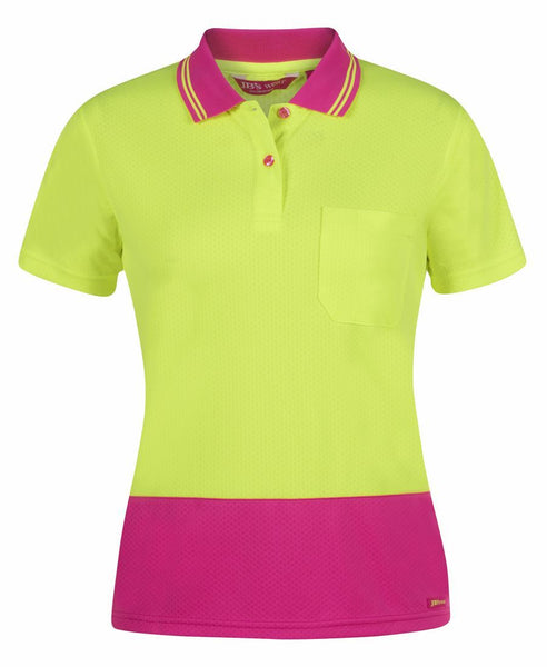 HI VIS LADIES S/S JACQUARD POLO