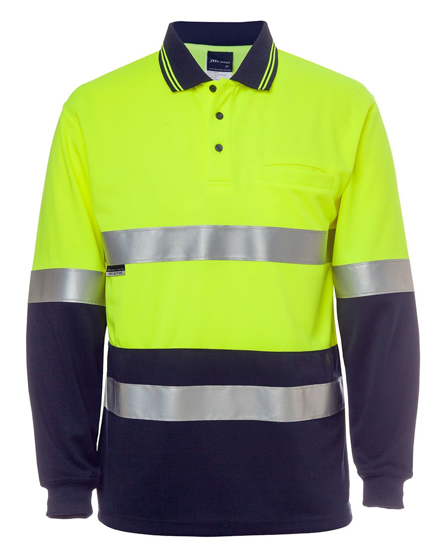 HI VIS L/S (D+N) COTTON BACK POLO
