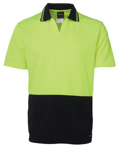 HI VIS S/S NON BUTTON POLO