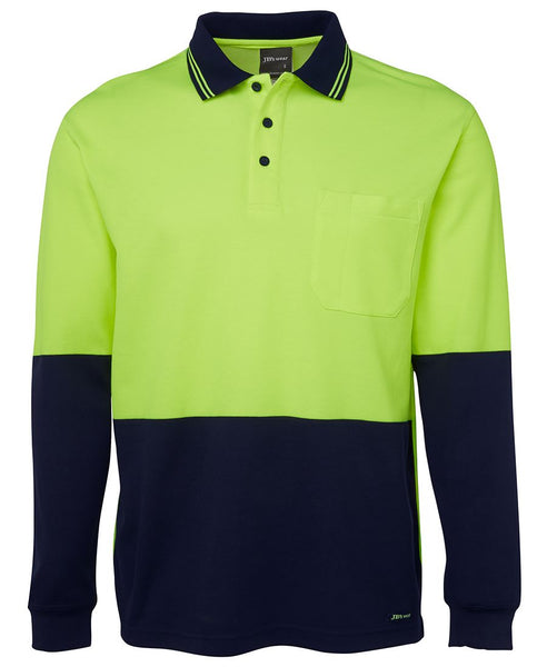 HI VIS L/S COTTON BACK POLO