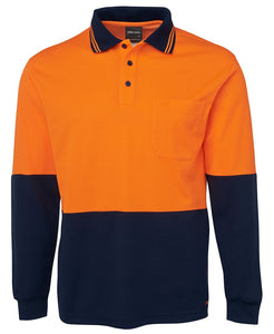 HI VIS L/S COTTON BACK POLO