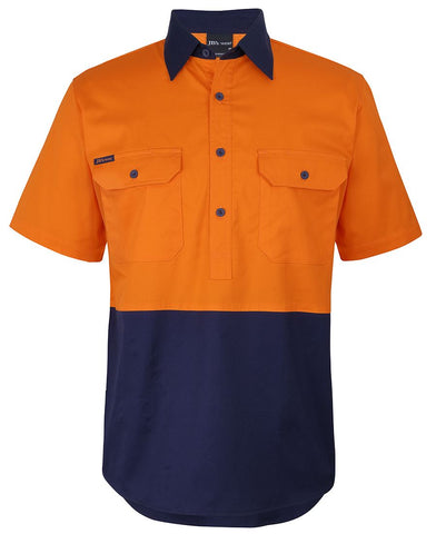 HI VIS CLOSE FRONT S/S 150G WORK SHIRT
