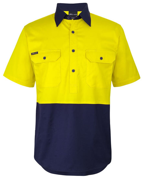 HI VIS CLOSE FRONT S/S 150G WORK SHIRT