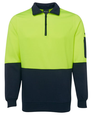 HI VIS 1/2 ZIP FLEECY