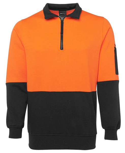 HI VIS 1/2 ZIP FLEECY