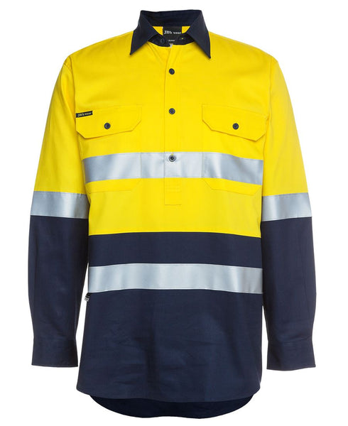 HI VIS L/S (D+N) 190G CLOSE FRONT SHIRT