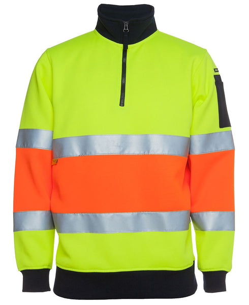 HI VIS (D+N) 1/2 ZIP FLEECY SWEAT