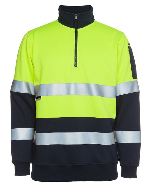 HI VIS (D+N) 1/2 ZIP FLEECY SWEAT