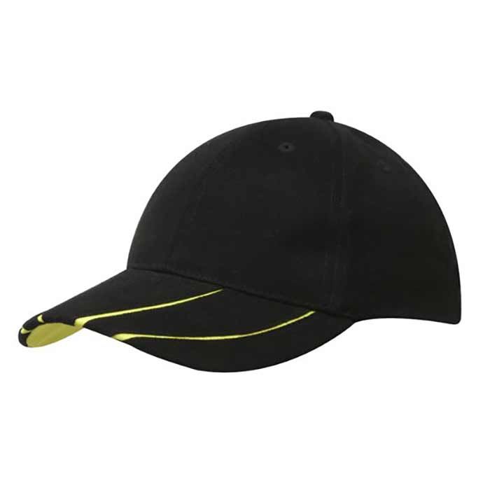 Headwear Brushed with Hi Vis Laminated Two-Tone Peak